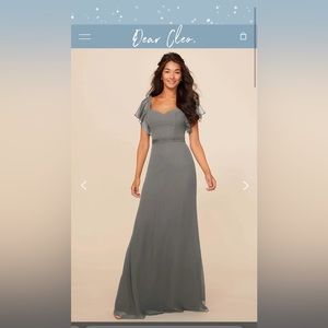 Dear Cleo Riley Bridesmaid Dress Color Smoke Size 8